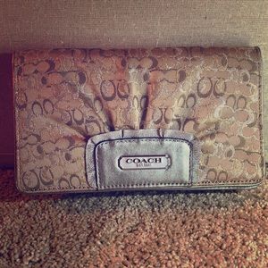 Coach Cross Body with Silver Chain or Clutch